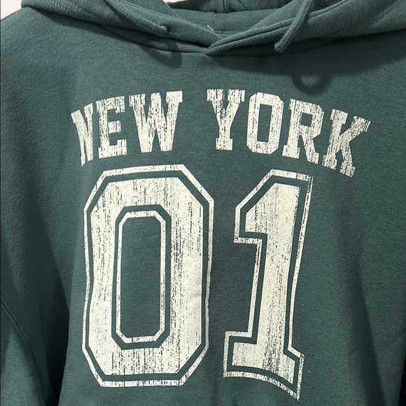 Multicolored Long Sleeve Cropped Hoodie - Picture 4 of 5